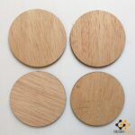 SET 6 SUPORTI ROTUNZI DE PAHARE DIN LEMN ,PERSONALIZABILI